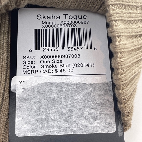 BNWT NEW Arcteryx Skaha Toque smoke bluff Rib Knit Stretch Winter Hat Beanie O/S - Picture 3 of 5